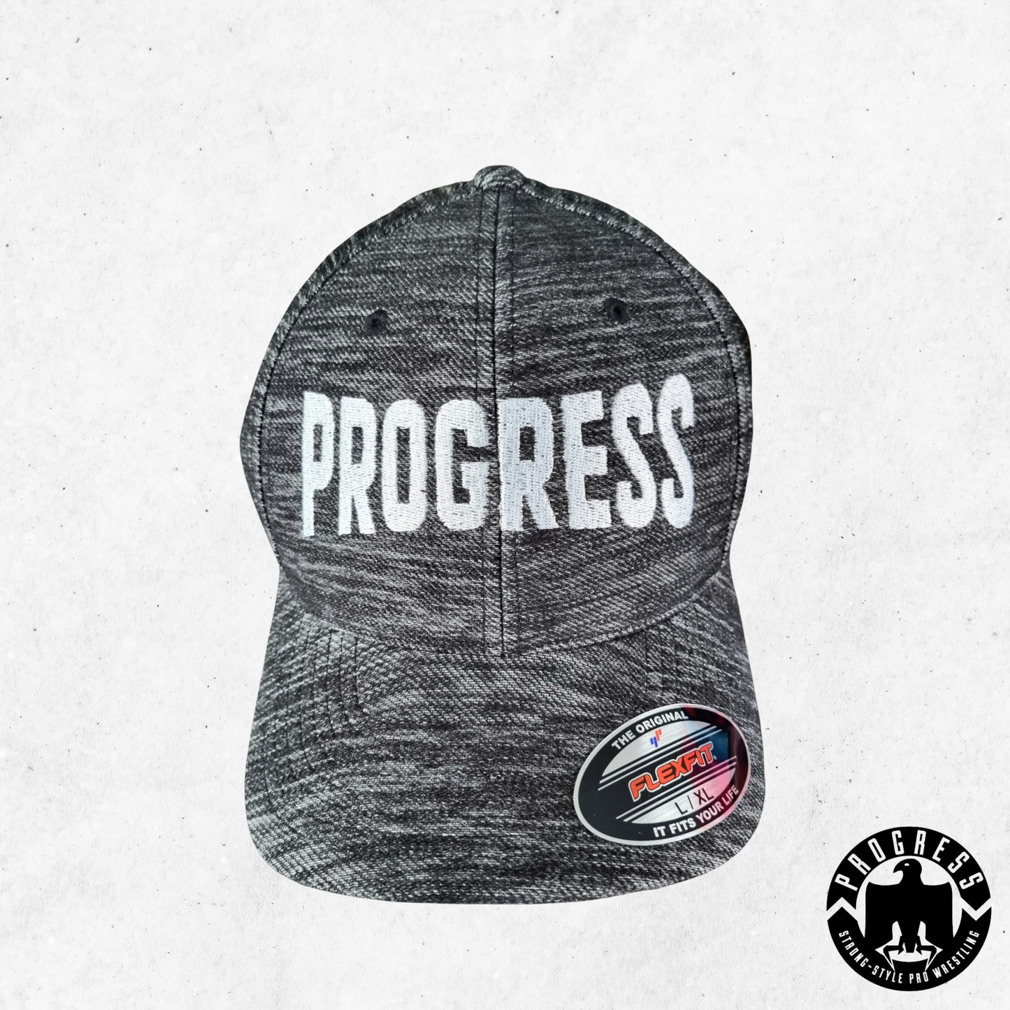 PROGRESS WRESTLING HATS FLEX FIT CAP WITH PROGRESS LOGO