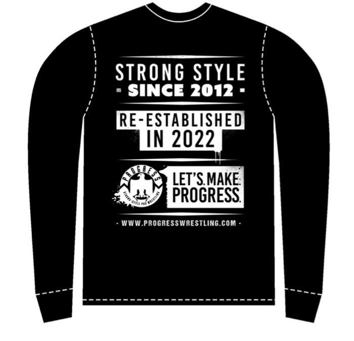 PROGRESS WRESTLING LONG SLEEVE T SHIRT