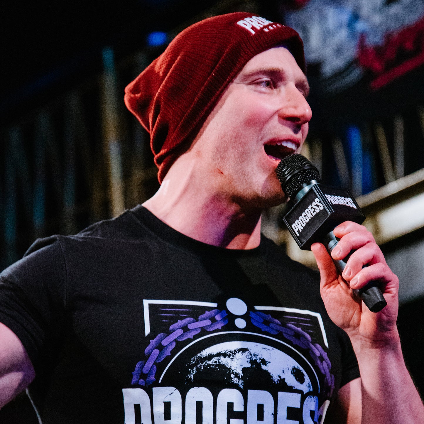 PROGRESS WRESTLING HATS PROGRESS LOGO BEANIE SIMON MILLER