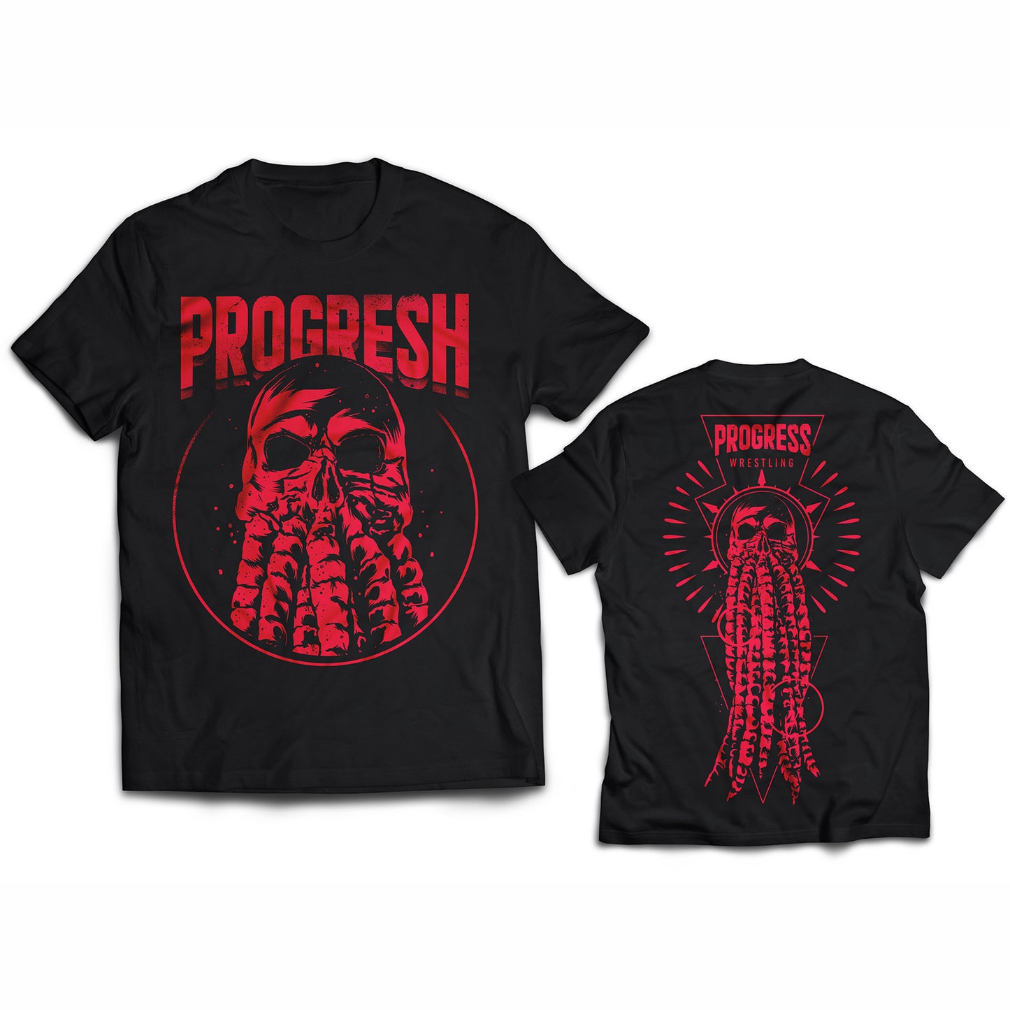 PROGRESS WRESTLING T SHIRT PROGRESH LOGO RED