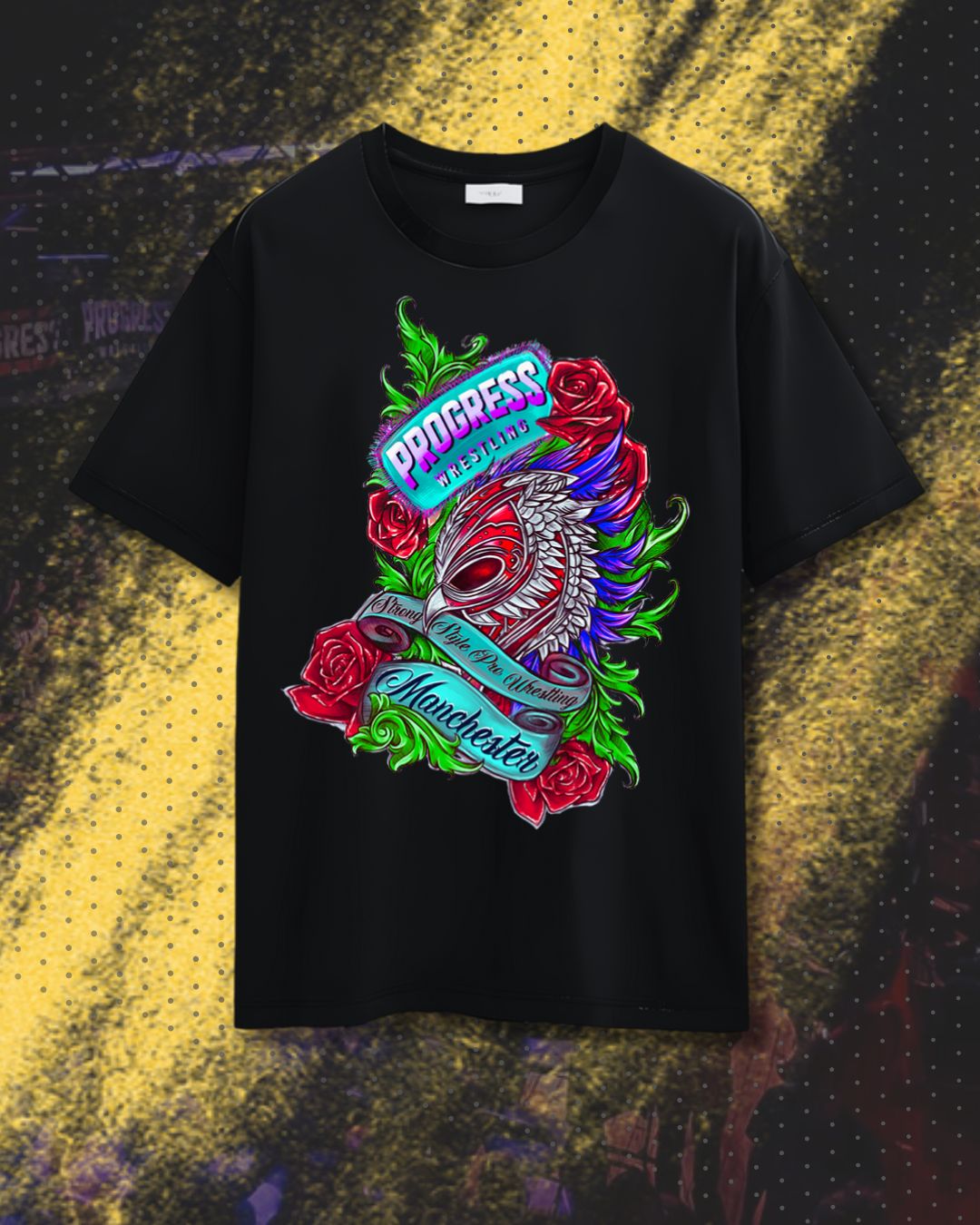 PROGRESS Wrestling Lucha de Flores - Manchester T Shirt