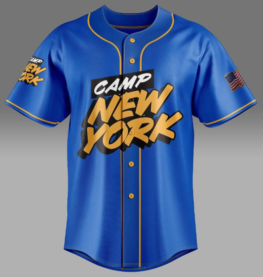 CAMP NEW YORK - BASEBALL SHIRT BLUE